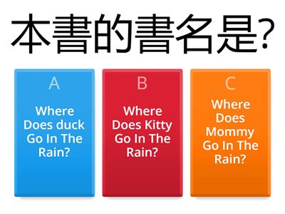 Where Does Kitty Go In The Rain?