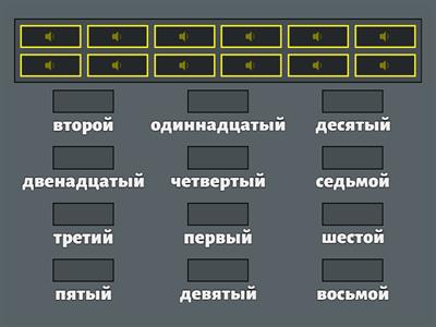 Ordinal Numbers (1-12) 