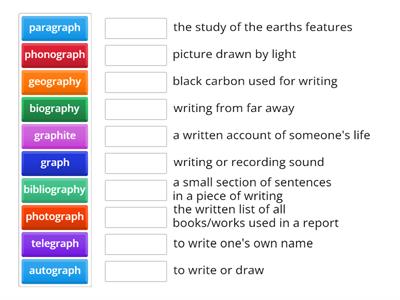 Root word- graph