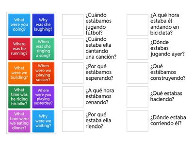 using where, when, what time, what, who and  why