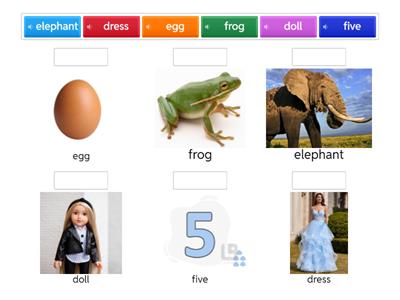 слова на Dd Ee Ff
