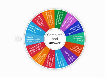 Answer the question! (comparatives and superlatives)