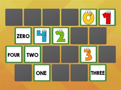 Numbers 0 - 10 - Memory game