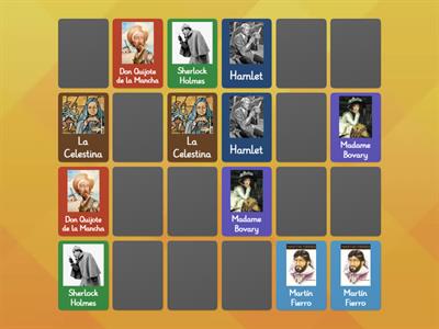Memotest Personajes literarios