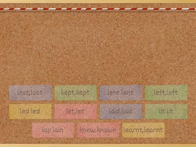 Irregular verbs for K-L-M