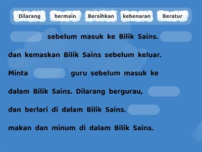 Peraturan Bilik Sains [TAHUN 1]