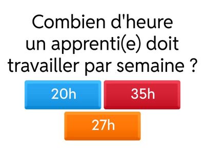 Quizz apprentissage