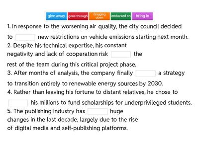 Outcomes Advanced 2nd Unit 2 Phrasal verbs