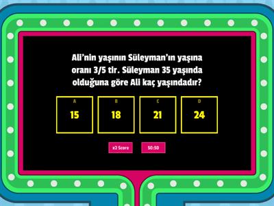 6. sınıf matematik oran konusu