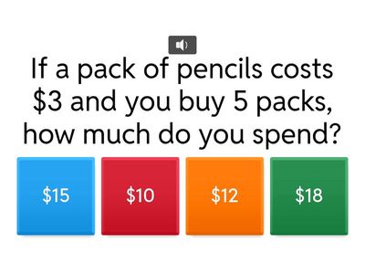One Step Word Problems Quiz