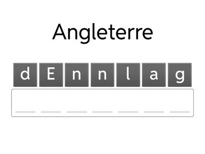 Les pays en anglais - à l'écrit