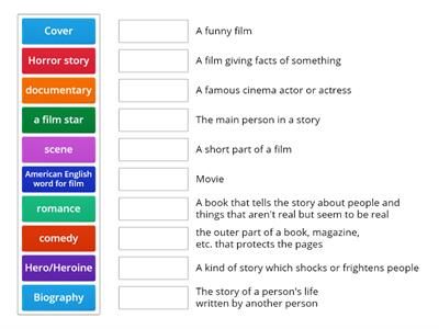 FILMS AND BOOKS  VOCABULARY