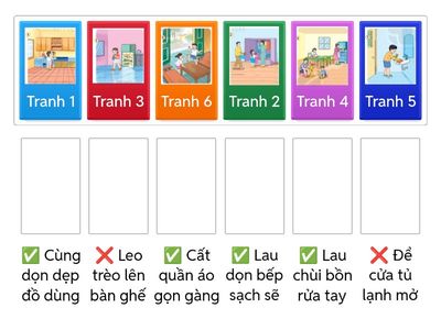 Trò chơi: Việc nên làm – Không nên làm 