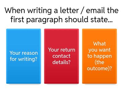 Letter/ Email writing comparison 