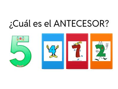 Antecesor y sucesor del 1 al 9 (Segundo)