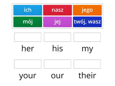 Possesive adjectives - przymiotniki dzierżawcze