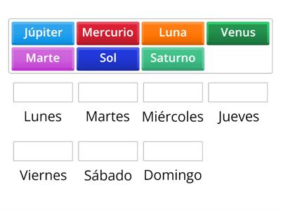 Días de la semana - Repaso