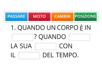 SCIENZE: 1- IL MOTO E LE FORZE ( PRIMA PARTE)