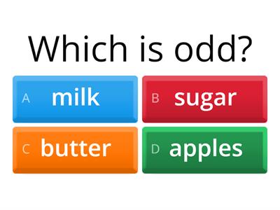 Odd-one-out (countables / uncountables)