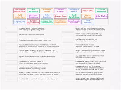 2.0 Enhanced AD&D Benefits Matching Game