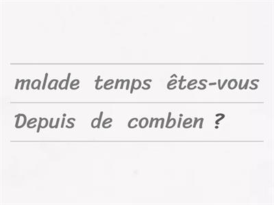 Mets les mots dans l'ordre 