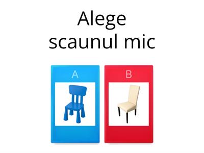 Știință- Alege obiectul mare /mic