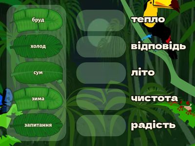 Знайди антоніми