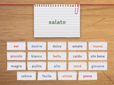 Contrario aggettivi A1