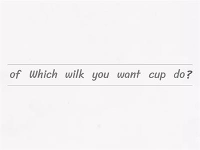 Put the words in order