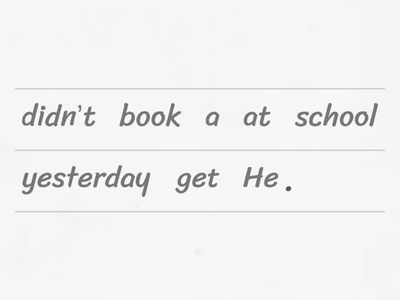 Past Simple - Negative form