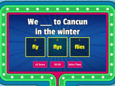 Gameshow, third person singular