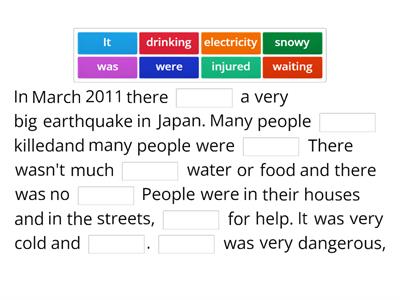 JE5: Earthquake in Japan