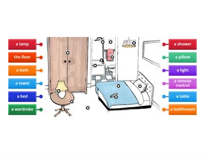 Room + bathroom vocabulary 