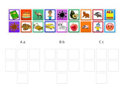  Letters C c , B b ,  A a