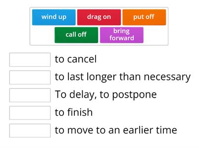 Business meetings - Phrasal verbs (1)