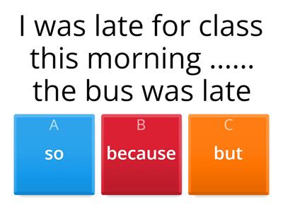 Tina's SO/AND/BUT/BECAUSE