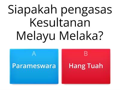 AKTIVITI PENGUKUHAN - PARAMESWARA SEBAGAI PENGASAS KESULTANAN MEAYU MELAKA