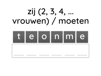 anagram - luisteren, typen, begrijpen, moeten, drinken, betekenen