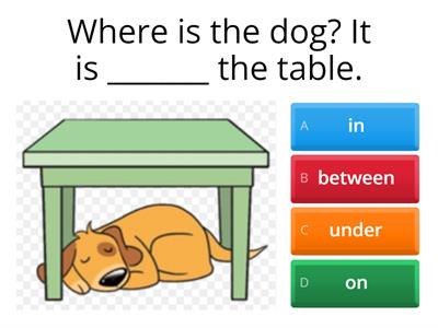 Prepositions of place