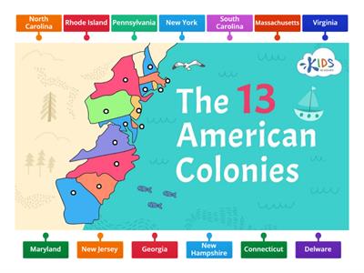Labeling the 13 Colonies 