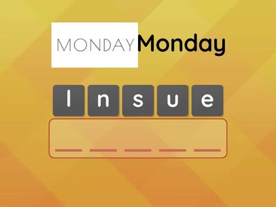 Spelling Days of the Week Spanish