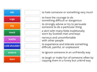 boarding school - vocabulary practice