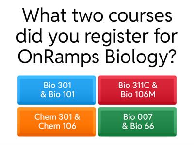 UT OnRamps Biology Syllabus Scavenger Hunt