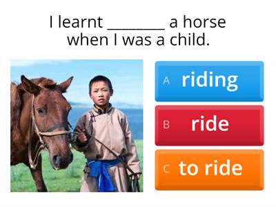 gerund and infinitive