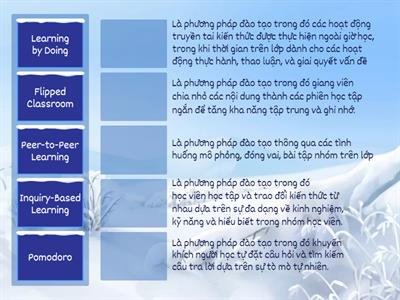 Các phương pháp đào tạo 