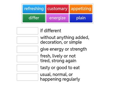 Morrning Meals Vocabulary 