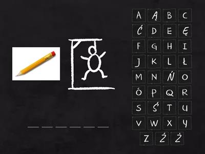 Tiger 1 Unit 1 - School supplies - hangman