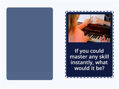 ICE BREAKER Upper-intermediate speaking warmer conversation cards