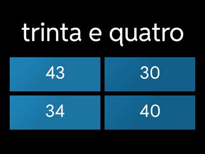 Questionário - números até 100