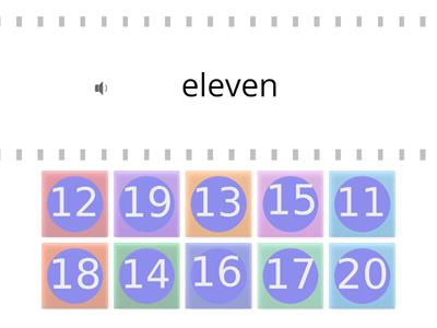 Numbers 11-20 (English)